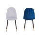  Tulip Dining Chair Blue or Grey Velvet 